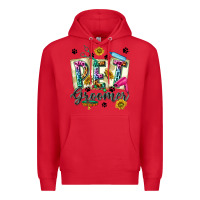 Red Western Pet Groomer Premium Hoodie - texasbilliewilder