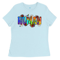 Baby Blue human Ladies Tee - Zillion Design Studio