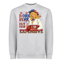 Heather Grey born free but now im expensive Heavyweight Sweatshirt - NancyCooperArtShop