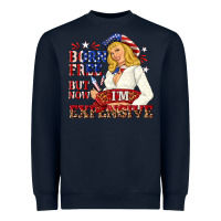 Navy born free but now im expensive Heavyweight Sweatshirt - NancyCooperArtShop