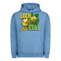 Pigment Pebble Blue Luck and roll Urban Hoodie - CowGirlArtShop