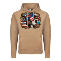 Vintage Coffee 4th of july cow Vintage Hoodie - Jasminsmagicworld
