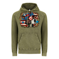 Vintage Olive 4th of july cow Vintage Hoodie - Jasminsmagicworld