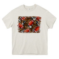 Cream christmas football Heavy Core Tee - RanaPortraitStore