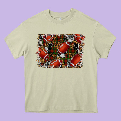 Christmas Football Heavy Core Tee Designed By Ranaportraitstore