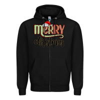 Black merry christmas Zipper Hoodie - MaliasSmallBusiness