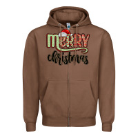 Chestnut merry christmas Zipper Hoodie - MaliasSmallBusiness