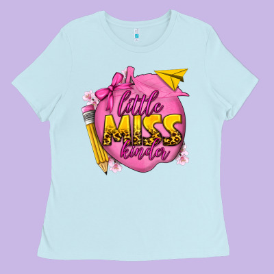 Little Miss Kinder Ladies Tee Designed By Texasbilliewilder