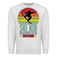 Oatmeal Heather ski kid like a regular kid but coolers Premium Sweatshirt - Bettercallsaul