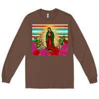 Chestnut our lady of guadalupe cactus leopard Long Sleeve Tee - JahusDesignShop