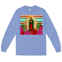 Colony Blue our lady of guadalupe cactus leopard Long Sleeve Tee - JahusDesignShop