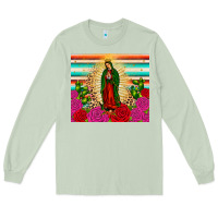 Matcha our lady of guadalupe cactus leopard Long Sleeve Tee - JahusDesignShop