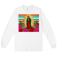 White our lady of guadalupe cactus leopard Long Sleeve Tee - JahusDesignShop