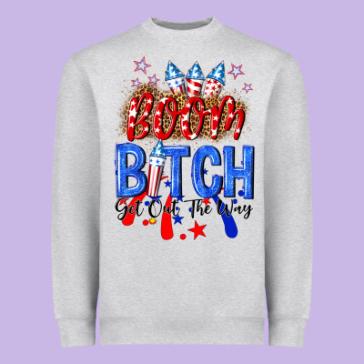 Boom Bitch Get Out The Way Heavyweight Sweatshirt Designed By Nancycooperartshop