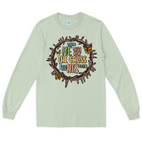 Matcha when he was one the cross i was one his mind Long Sleeve Tee - MaliasSmallBusiness