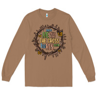 Toasted Coconut when he was one the cross i was one his mind Long Sleeve Tee - MaliasSmallBusiness