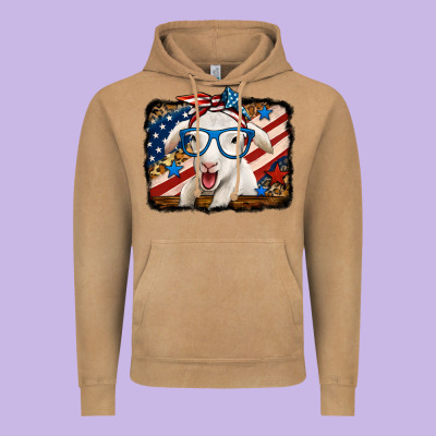 4th Of July Baby Sheep Vintage Hoodie Designed By Jasminsmagicworld