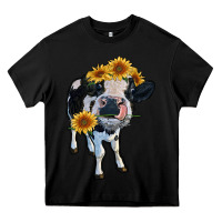 Black heifer cow Heavy Core Tee - RanaPortraitStore