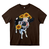 Chocolate Brown heifer cow Heavy Core Tee - RanaPortraitStore