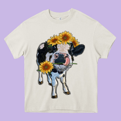 Heifer Cow Heavy Core Tee Designed By Ranaportraitstore