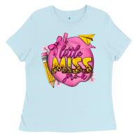 Baby Blue little miss pre k Ladies Tee - texasbilliewilder