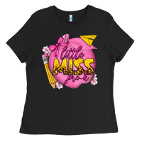 Black little miss pre k Ladies Tee - texasbilliewilder