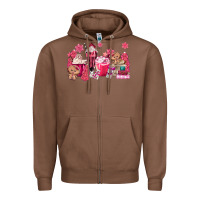 Chestnut pink gingerbread coffee Zipper Hoodie - MaliasSmallBusiness