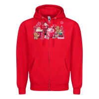 Red pink gingerbread coffee Zipper Hoodie - MaliasSmallBusiness