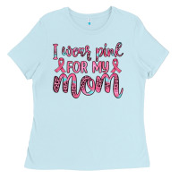 Baby Blue i wear pink for my mom Ladies Tee - JahusDesignShop