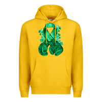 Lemon Emerald green ribbon Liver Cancer boxing gloves Premium Hoodie - NancyCooperArtShop