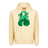 Pina Colada Emerald green ribbon Liver Cancer boxing gloves Premium Hoodie - NancyCooperArtShop