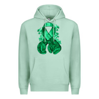 Seafoam Emerald green ribbon Liver Cancer boxing gloves Premium Hoodie - NancyCooperArtShop