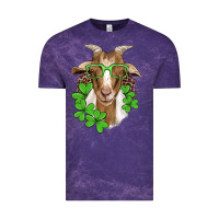 Cloud Purple st patricks goat with glasses Vintage Tee - Artiststas
