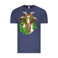 Vintage Denim st patricks goat with glasses Vintage Tee - Artiststas