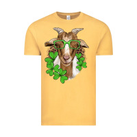 Vintage Mustard st patricks goat with glasses Vintage Tee - Artiststas