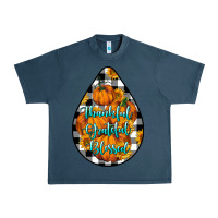 Midnight Navy Thankful Grateful Blessed Urban Heavy Tee - LillyAllenDesigns