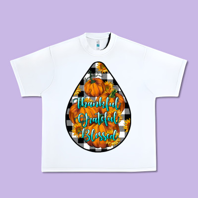Thankful Grateful Blessed Urban Heavy Tee Designed By Lillyallendesigns