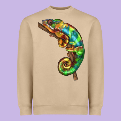 Chameleon Lizard Illustrations Heavyweight Sweatshirt Designed By Lillyallendesigns