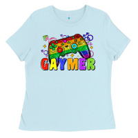 Baby Blue Gaymer Ladies Tee - Zillion Design Studio
