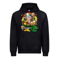 Black St. Patrick's Day farm animals on truck Urban Hoodie - HowdyJamesFarm