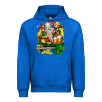 Cobalt St. Patrick's Day farm animals on truck Urban Hoodie - HowdyJamesFarm