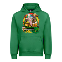 Emerald St. Patrick's Day farm animals on truck Urban Hoodie - HowdyJamesFarm