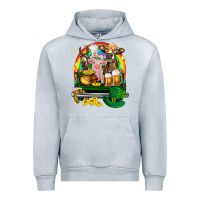 Heather Grey St. Patrick's Day farm animals on truck Urban Hoodie - HowdyJamesFarm