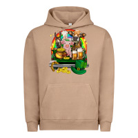 Pigment Burro St. Patrick's Day farm animals on truck Urban Hoodie - HowdyJamesFarm
