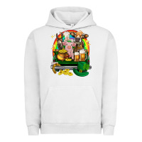 Pigment Lunar Rock St. Patrick's Day farm animals on truck Urban Hoodie - HowdyJamesFarm