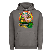 Pigment Tornado St. Patrick's Day farm animals on truck Urban Hoodie - HowdyJamesFarm