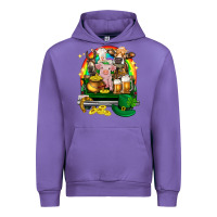 Tulip St. Patrick's Day farm animals on truck Urban Hoodie - HowdyJamesFarm