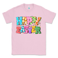 Bubblegum Pink Happy Easter Classic Tee - CowhideDigitalArt