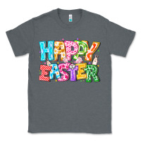 Charcoal Heather Happy Easter Classic Tee - CowhideDigitalArt