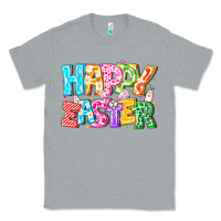 Heather Grey Happy Easter Classic Tee - CowhideDigitalArt